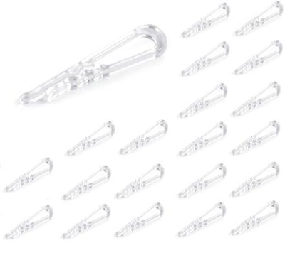cyclingcolors 20x clips attache pour chemise vêtement support barrette maintien épingle plastique transparent 9x40mm