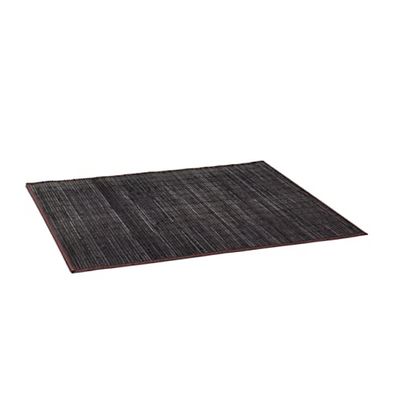 relaxdays - Tapete de banho feito de bambu, antiderrapante, 100 x 80 cm, cor preta