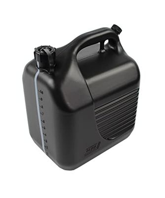 Tayg Jerrycan 10 liter, toegestaan, met vulopening en meetstrips, zwart, 602078