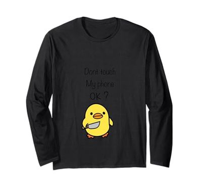 No toques mi teléfono, Idea de Regalo para Hombre y Mujer Manga Larga