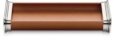 Graf von Faber-Castell Opbergbak met leren ommanteling, bruin.