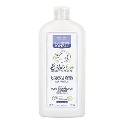 Eau Thermale Jonzac Diaper Change Special Formuła Organiczna Kosmetyka Pielęgnacja niemowląt Delikatny Oleo-Calcareous Liniment, 500 ml