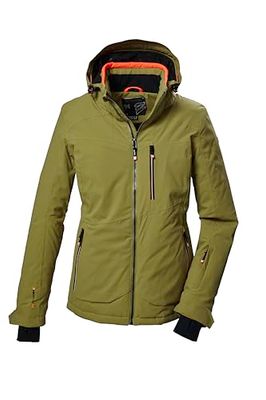 killtec Donna Giacca da sci/giacca funzionale con cappuccio e paraneve con chiusura a cerniera KSW 36 WMN SKI JCKT, kiwi, 36, 41970-000