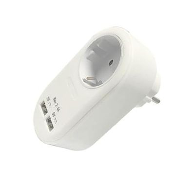 Cargador USB 2.4A, Doble Puerto, Compatible con Dispositivos móviles y tabletas, Ideal para Carga rápida en casa y Viajes.