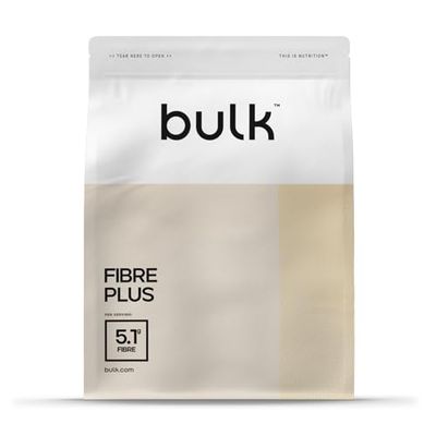 Bulk Fibre Plus, Naturel, 480 g, 60 portions, Soutient la santé digestive & intestinale, Fibres solubles & insolubles, Aide à la santé intestinale, Végan