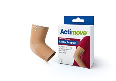 Actimove® ARTHRITIS CARE Elbow Support - Light Compression Support and Therapeutic Warmth For Elbow Arthritis - Heat-Retaining Ceramic Fibre Yarns - Beige, Medium