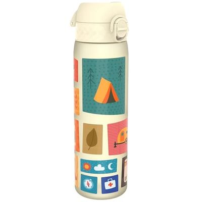 ION8 Borraccia a Prova di Perdite, 500ml, Facile da Aprire, Serratura Sicura, Lavabile in Lavastoviglie, Senza BPA, Maniglia per il Trasporto, Adatta a Portabicchieri, Facile Pulizia, Campeggio