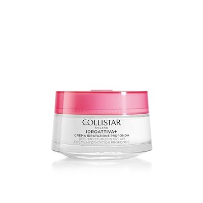 Collistar Crema Viso Idroattiva+, Crema Idratazione Profonda, Idratazione 100H,Texture Avvolgente, Ottimo per Pelli da Normali a Secche, 50 ml