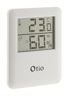 Otio – Magnetische thermo-hygrometer – Wit met LCD-scherm