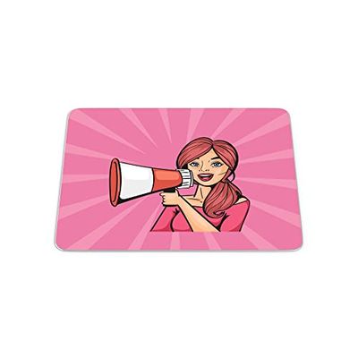 Bonamaison, Pop Art Digital Print Rectangle Mouse Mat, Non-slip Base, Office and Home, Size: 22x18cm