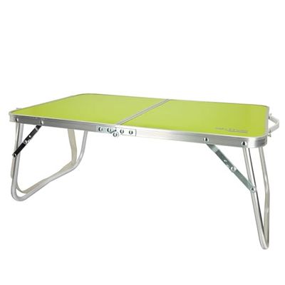 AKTIVE Strandtafel, inklapbaar, strandtafel, 60 x 40 x 25 cm, groen, metalen frame, houten plaat, kleine campingtafel, veiligheidssluiting (52811)