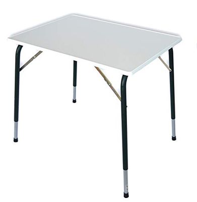 Castelmerlino Mesa plegable melamina con patas telescópicas, 80x60 cm