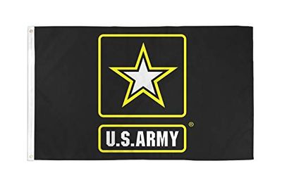 AZ FLAG - Bandera Ejército De Los Estados Unidos - 150x90 cm - Bandera Us Army 100% Poliéster con Ojales de Metal Integrados - 110g - Colores Vivos Y Resistente A La Decoloración