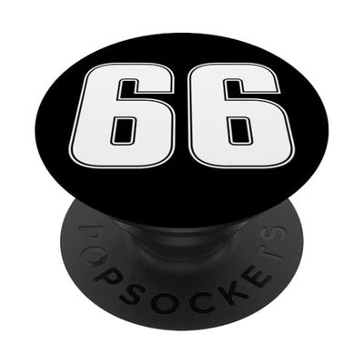 NÚMERO 66 SESITA SEIS AÑO DEPORTIVO JERSEY 66 DELANTERA Y TRASERA PopSockets PopGrip Adhesivo