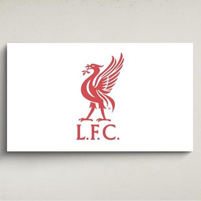 Licensed Décor Liverpool FC - Stampa artistica da parete in acrilico, grande, 130 x 80 cm, motivo: uccello del fegato, rosso su bianco