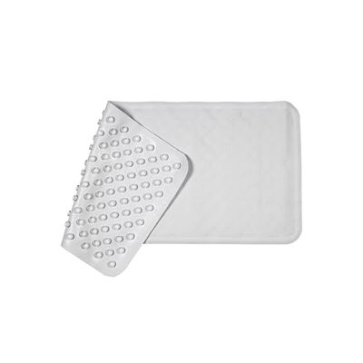 Croydex Hygiene-n-Clean Tapete de borracha para duche (antibacteriano, tamanho grande, 37 x 90 cm), cor branca