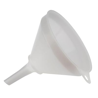APS 30070 - Embudo con colador, diámetro de 17 cm, altura de 20 cm, paso de 17 mm de diámetro, plástico (PE), color blanco, fabricado en Alemania