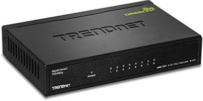 TRENDnet 8-Port Gigabit GREENnet Switch, TEG-S82G, Ethernet Splitter, Ethernet/Network Switch, 8 x 10/100/1000 Mbps Gigabit Ethernet Ports, 16 Gbps Switching Capacity, Metal