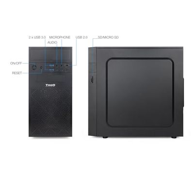 Caja Minitorre MATX con 2xUSB 3.0, Ideal para Montar PC compactos y optimizar Espacio sin sacrificar Rendimiento.