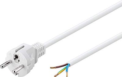 Goobay 51328 veiligheidscontactkabel voor confectioneren, 1,5 m, wit