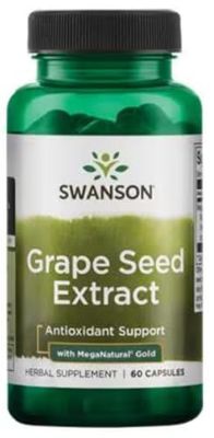 Swanson - Grape Seed Extract with MegaNatural Gold | Cardiovascular and Antioxidant Health - 60 Capsules