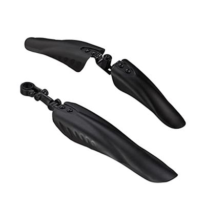 Relaxdays, Conjunto preto guarda-lamas bicicleta dianteiro e traseiro 24 a 28 polegadas, plástico, adultos unissexo, 10,5 x 7,5 x 55 cm