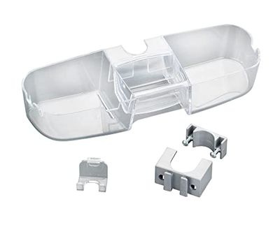 WENKO Valet pour barre de douche Premium Duschregal mit 3 Fächern und Haken Transparent