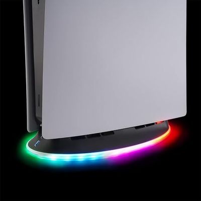 Subsonic PS5 Stand for PS5 and PS5 Slim, 2-Speed Cooling Fan, PS5 RGB LED Dock with 1 Additional USB Port