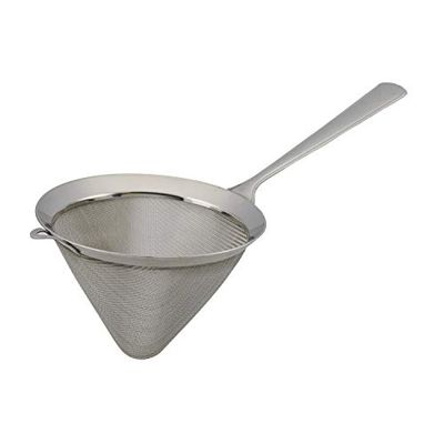 PIAZZA - Colino in Acciaio Inox Conico 18 Cm - Setaccio da Cucina a Cono Liquidi e Alimenti (Spremute, Frullati, Sughi, Salse, Creme, Farina, Pasta, Riso) Aggiungilo al tuo Set Utensili da Cucina