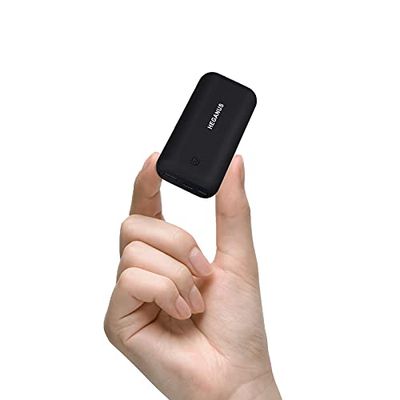 Powerbank 10000mAh, Mini batería Externa portátil con Salida Dual de 5V / 2.4A, práctico Banco de energía con Cable, batería Externa Ligera para, Samsung Galaxy, Huawei