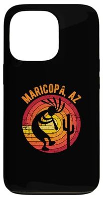 Maricopa Arizona USA Kokopelli Dancing Design vieilli Coque pour iPhone 13 Pro