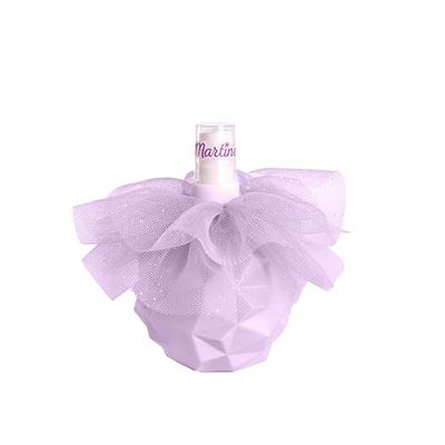 Martinelia Glittrande parfymerad dimma, 100 ml - glittrande parfym för barn - Eau de Toilette Dough Soft for Skin Parfym, Beauty Routine - vacker lila sprayflaska med tyll