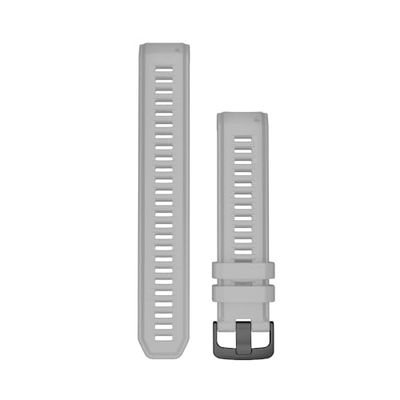 Garmin Snabbkopplingsrem, 22 mm, silikon, ljusgrå, lämplig för vivoactive 4, Forerunner 255/745, venu 2-serien, enkelt klicka in och ut, kan bytas utan verktyg