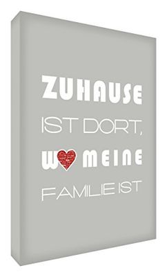 Little Helper HMEFAM2436-19G Feel Good Art - Stampa su tela, 91 x 60 cm, colore: Grigio