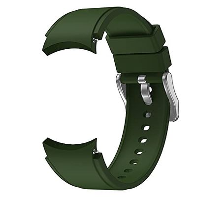 System-S Armband flexibelt av silikon 20 mm för Samsung Galaxy Watch 4 Smartwatch grön, Grön, Eine Grösse, Klassisk