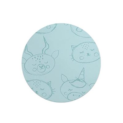 Questo Casa, Round Digital Printed Mouse Pad, Non-Slip Base, for Office and Home, Diameter:22cm