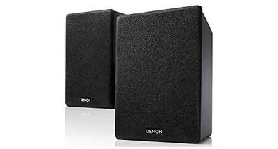 DENON SCN10BKEM Diffusori HiFi per Ascolto Stereo e Audio TV, 2 x 65W, Compatibili con Ricevitori e Amplificatori, Design Elegante, Nero