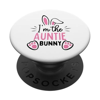 I'm the auntie bunny fun zia pasqua coniglio mamma madre donna PopSockets PopGrip Adesivo