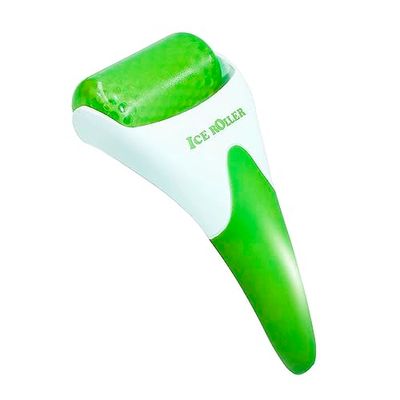 DAM Rouleau à glace pour le visage, instrument de massage et de soins. 9x5x19 cm. Couleur : vert clair
