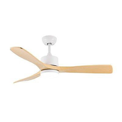 Eden pulse ventilator, wit, beuken, 3 vleugels, 6 snelheden, geïntegreerde led, afstandsbediening, timer, 40/50 x 121 x 121 cm