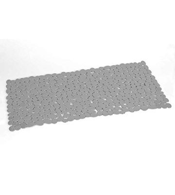 Gedy G-River Baignoire antidérapante avec ventouses, Dimensions : 35 x 70 cm, Tapis de Bain en résine, Finition Grise, Design R&S, fabriqué en Italie, Tapis Lavable en Machine, 2 Ans de Garantie