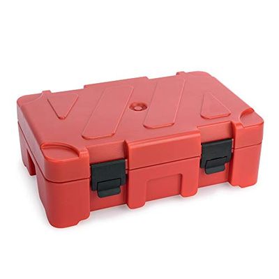WAS 3712 200 kunststof GN thermotransportcontainer voor GN bakken 1/1, rood, 60 cm x 40 cm x 30 cm