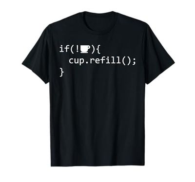 Divertente Coffee Coder Coding Caffein Computer Science Nerd Maglietta