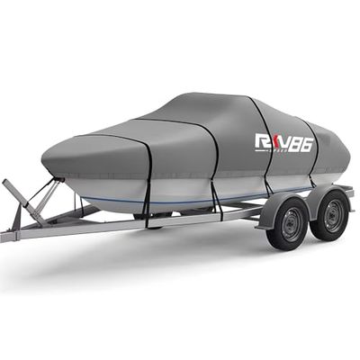 RKV86 Housse de Bateau imperméable en Tissu Oxford 6000D Robuste, Convient à la Plupart des Bateaux de 5,2 m, 5,5 m et 5,8 m