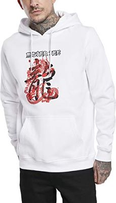 Mister Tee Dragon Hoody Sweatshirt met capuchon voor heren, wit, L