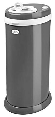 Ubbi Steel Odor Locking Nappy Disposal Bin, No Special Bag Required Money Saving, Awards-Winning, Modern Design Registry Must-Have Diaper Pail, Slate