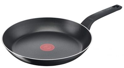Tefam Easy Cook & Clean Lot 2 poêles 24/28 cm, Revêtement antiadhésif, Facile à nettoyer, Thermo-Signal™, Base de diffusion, Cuisson saine et sûre, Fabriqué en France B5549002