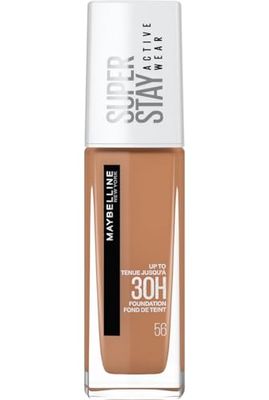 Maybelline New-York - Fondotinta liquido a lunga tenuta, senza trasferimento, alta copertura, Superstay Active Wear 30 ore, tinta: Toffee (56), capacità: 30 ml