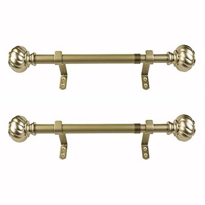 Decopolitan Barra de cortina, oro claro, 12 a 20 pulgadas