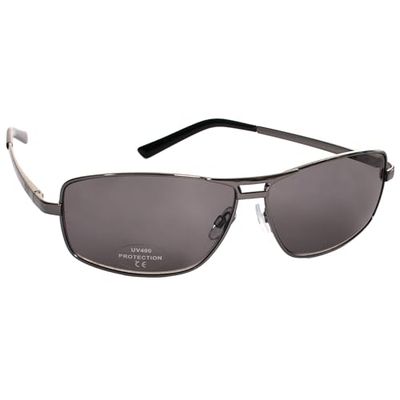Trespass Handhaving, Gun Metal, Zonnebril met UV-bescherming & Doektas/Categorie 2 Lenzen, Grijs
